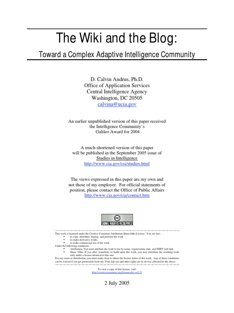 The Wiki and The Blog | PDF | Wiki | Wikipedia