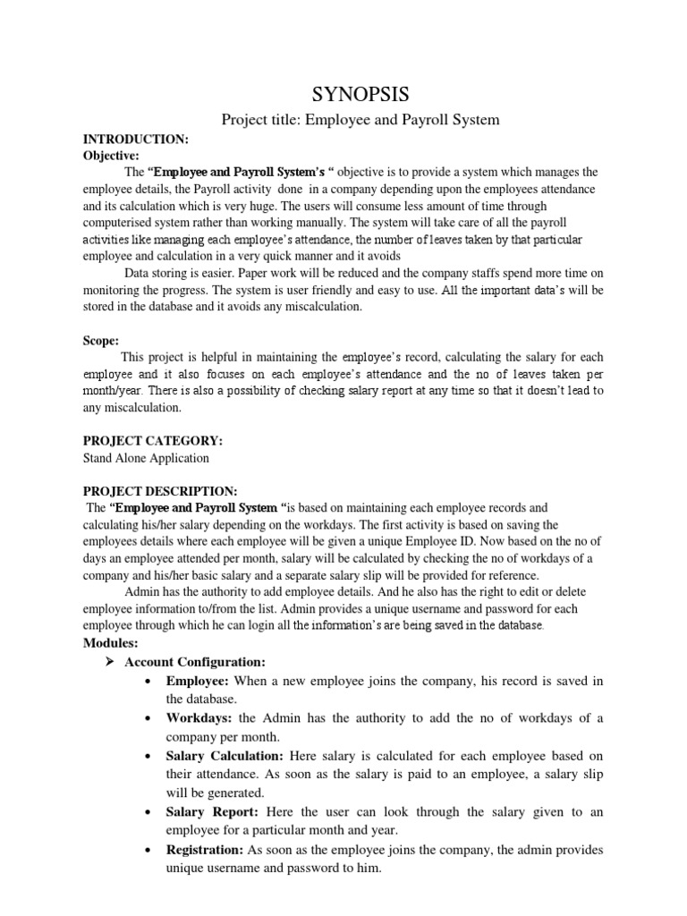 Employee Payroll Management System | PDF | User (Computing) | Databases