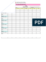 Date - Ward Shift - Clinical Instructor: Vital Signs Monitoring Sheet