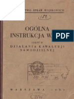 Ogólna Instrukcja Walki (Tymczasowa) - Cz. 2, Działania Kawalerji Samodzielnej - 1933