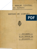 Servicio en Campaña - Reglamento de Los Servicios de Retaguardia (1925)