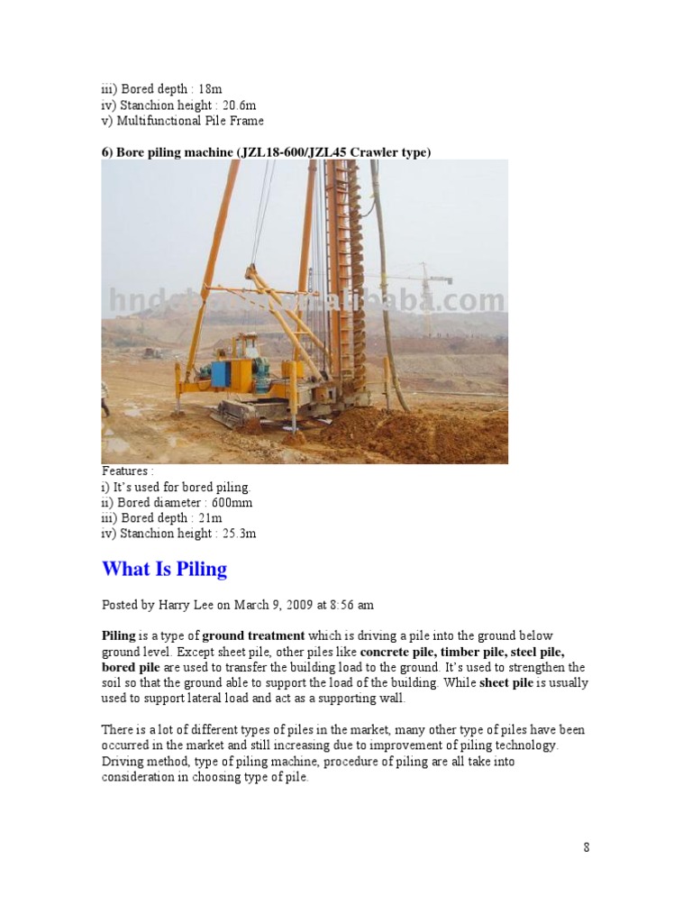 what is piling.pdf Deep Foundation Mechanical Engineering