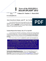 Solar Splash 2012: News of The IEEE/PELS
