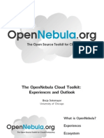 Opennebula Experiences Outlook