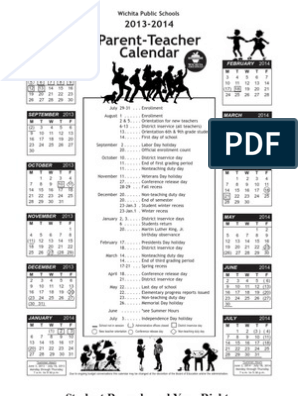 Usd 259 School Calendar 2013 2014 Pdf Section 504 Of The Rehabilitation Act Rehabilitation Act Of 1973