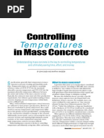 Temperature Control in Mass Concrete | PDF | Concrete | Cement