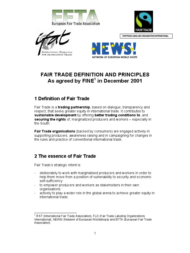 Fair Trade Definition and Principles | Fair Trade | International
