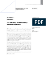 The Efficiency of the Currency board arrangement