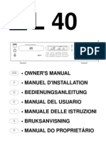 NAD L 40 CD Receiver - Seven Language Manual