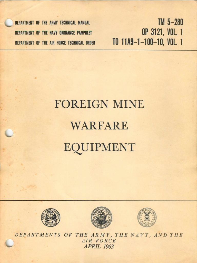 TM 5-280 1963 - Foreign Mine Warfare Equipment | PDF