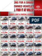 The Right The Right Deal, Buying Experience!!: at Wills Toyota You'Ll Find Car, AND....... A Great