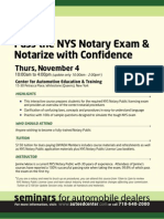 Pass The NYS Notary Exam & Notarize With Confidence: Seminars For Automobile Dealers