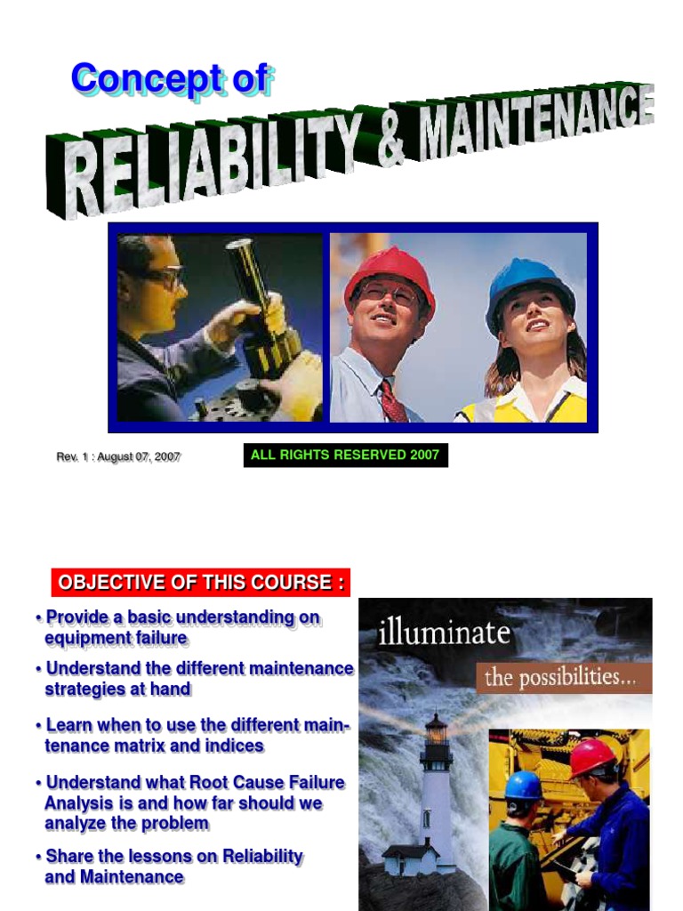 Reliability in Maintenance Strategies | PDF | Reliability Engineering ...