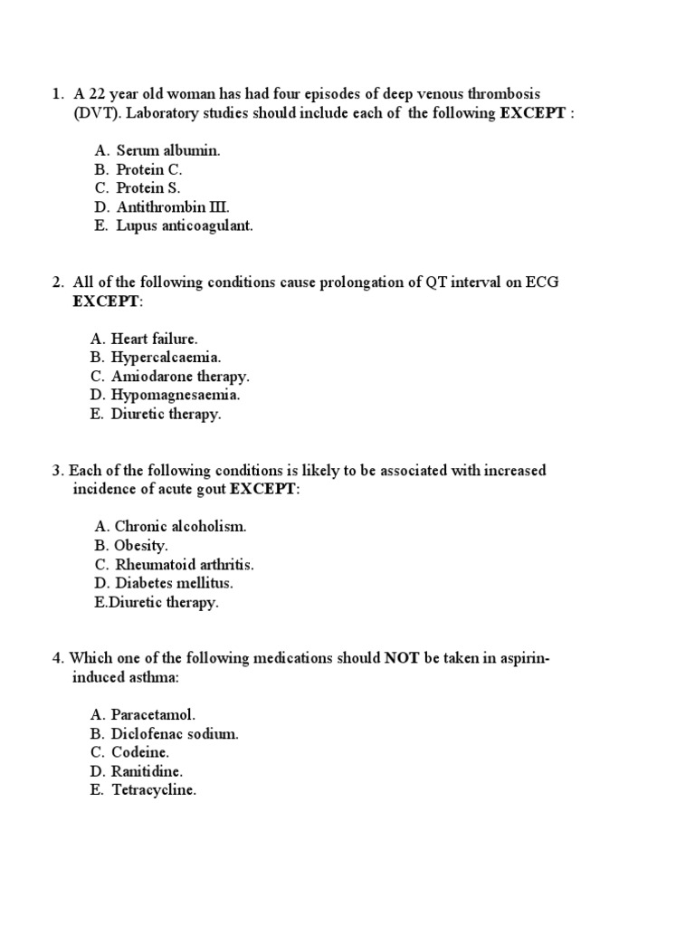 MCQ in Medicine Hepatitis Heart