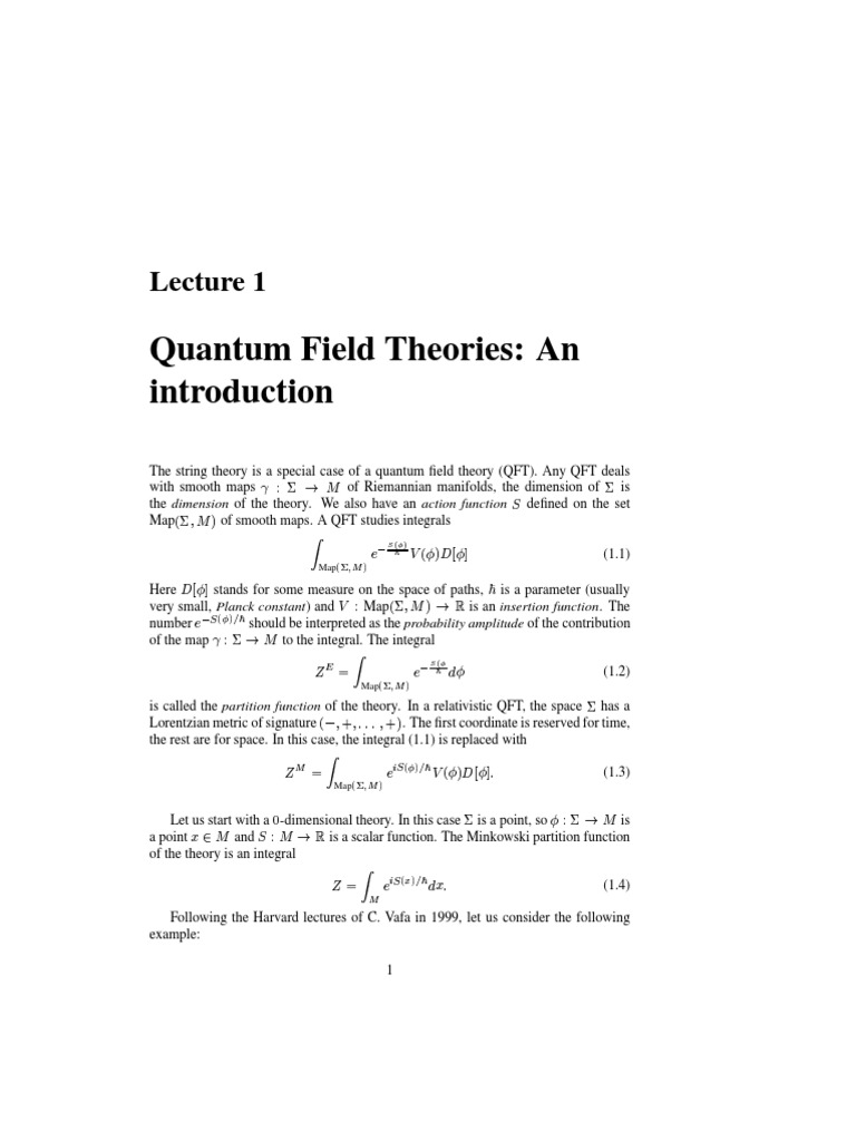 Quantum Field Theory | PDF | Geometry | Theoretical Physics