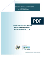 Clasificacion de Suelos Por Division Politica de El Salvador