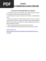 Download 5 Exerccios de Velocidade Mdia com Gabarito by Guilherme Yoshida SN142104491 doc pdf