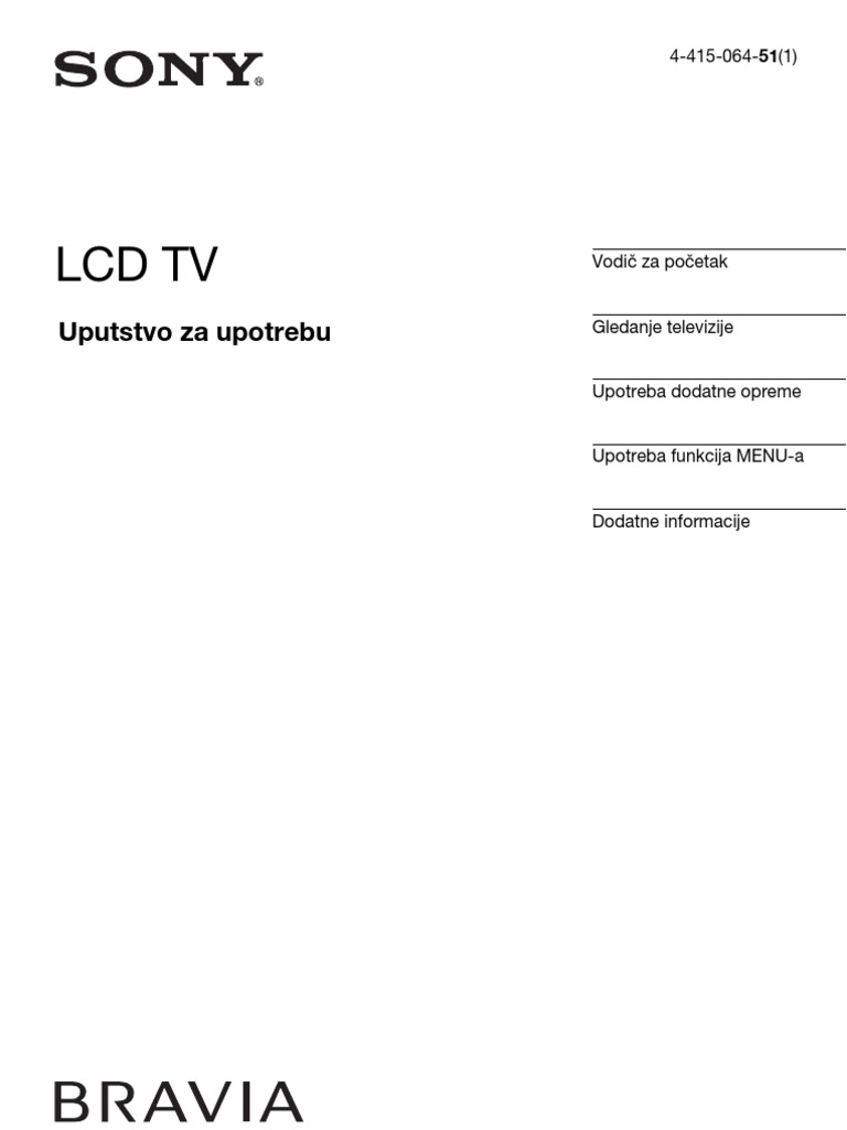 Sony Bravia Manual PDF