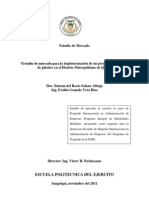 Estudio de mercado para la implementación de un proyecto de reciclajede plástico en el Distrito Metropolitano de Q uito