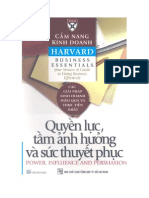 Cẩm nang kinh doanh harvard- Quyền lực tầm ảnh hưởng và sức thuyết phục