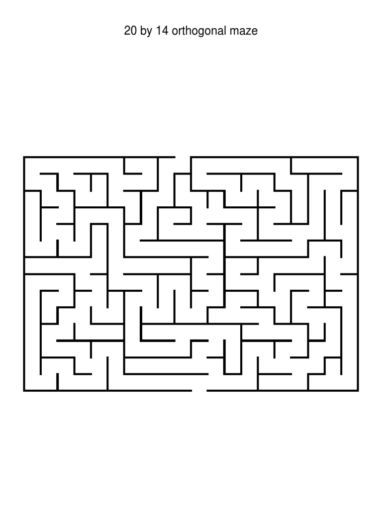20 by 14 Orthogonal Maze | PDF