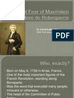 The Great Fear of Maximilien Marie Isidore de Robspierre