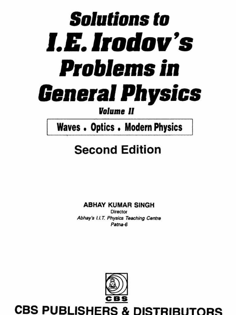 Solution Irodov Problems in General Physics