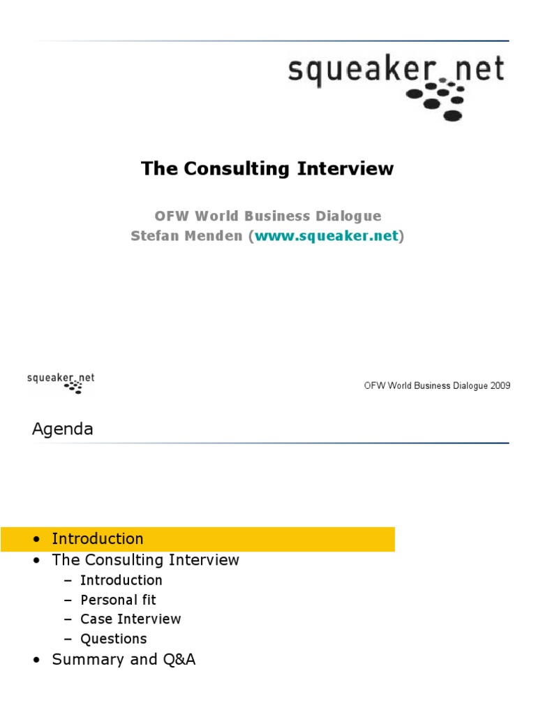 Consulting Interview Mastery | PDF | Swot Analysis | Business