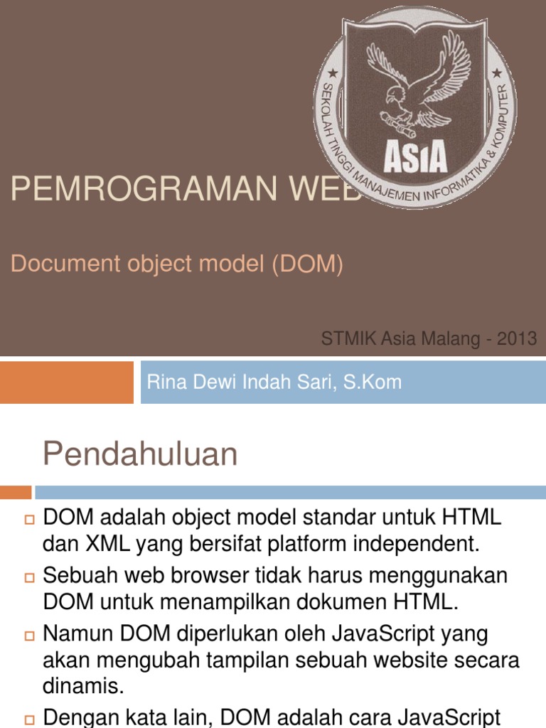 Memahami Document Object Model (DOM) | PDF