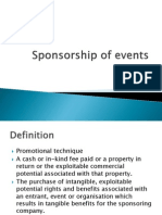 Sponsorship of Events