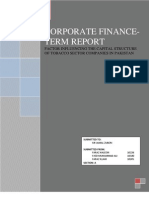 Corporate Finance-Term Report: Factor Influencing The Capital Structure of Tobacco Sector Companies in Pakistan