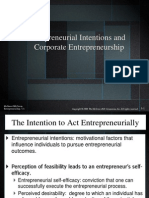 Entrepreneurial Intentions and Corporate Entrepreneurship