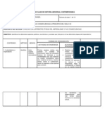 Plan de Clase de Historia Universal Contemporanea