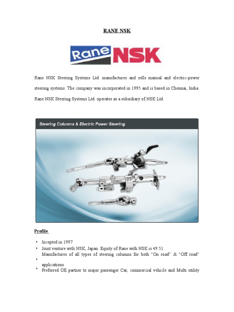 RANE NSK Creativity Steering