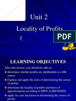 Unit 2: Locality of Profits