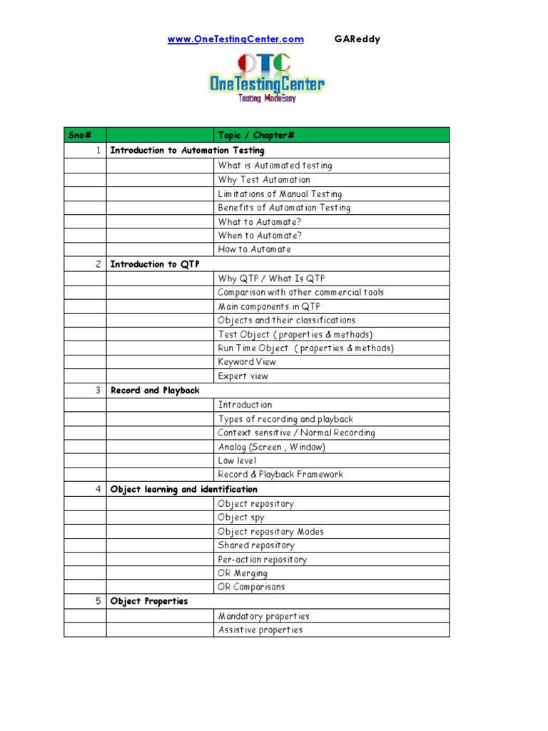 Automation Testing with QTP Guide | PDF | Parameter (Computer ...
