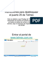 Desbloquear Puerto 25 de Telmex