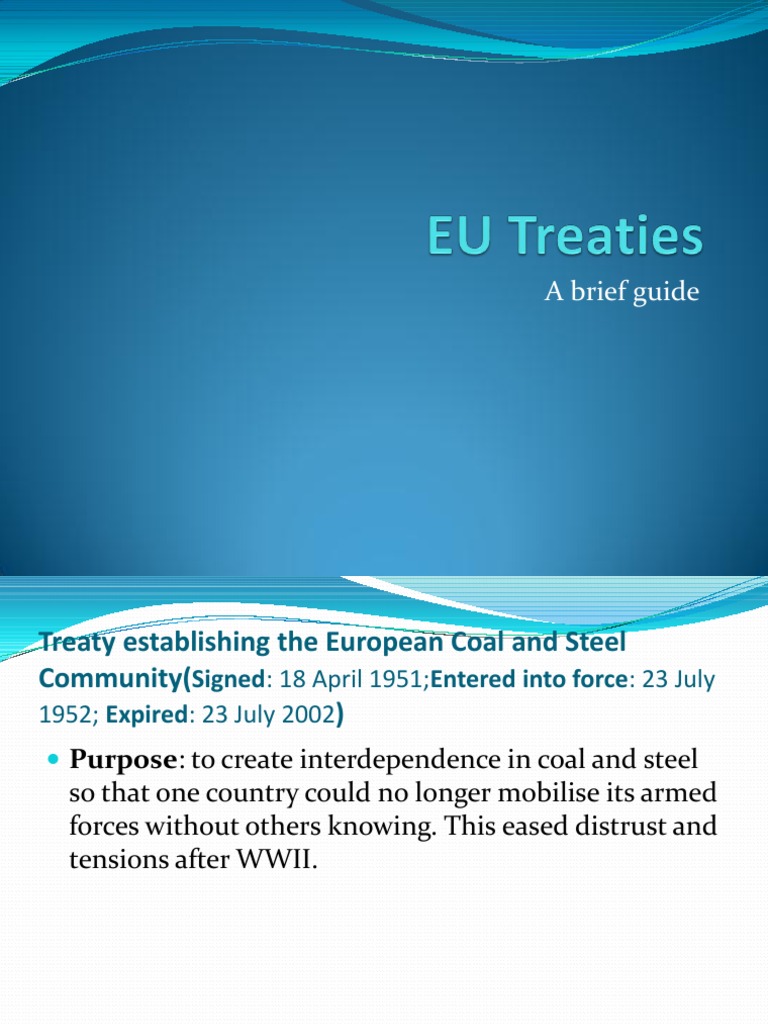 EU Treaties | PDF | European Union | International Political Organizations