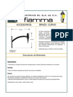 Brazo curvo para iluminación exterior de 53-65 cm