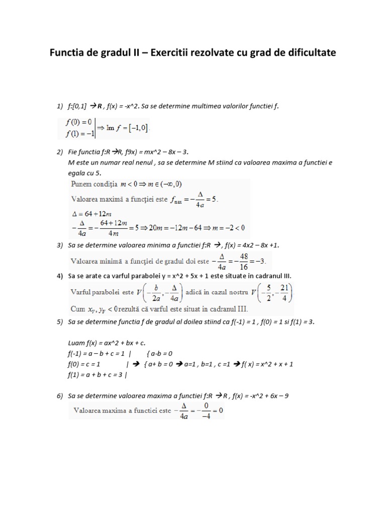 Functia De Gradul Ii