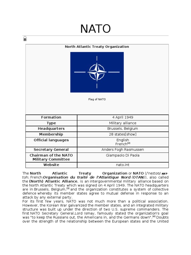 Nato Nato International Security Assistance Force