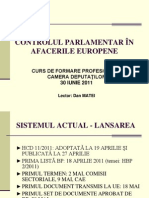 Prezentare Controlul Parlametar in Afacerile Europene
