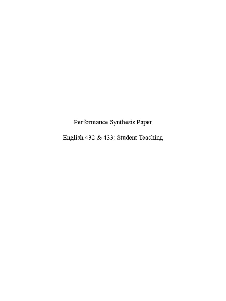 sample research synthesis paper
