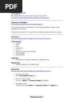 Download Finance - Financial Accountant CV Template  by Monster UK SN14221938 doc pdf