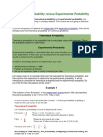 Theoretical Probability Versus Experimental Probability