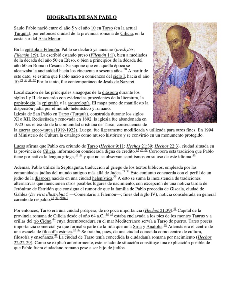 Biografia de San Pablo Pablo el apóstol Religión y creencia Prueba gratuita de 30 días