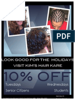 December Discount Flyer Kims Hair Kare