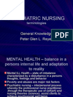 Psychiatric Nursing Terminologies
