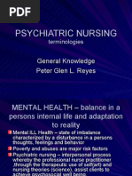 Psychiatric Nursing Terminologies