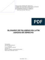 Glosario en Latin de Derecho